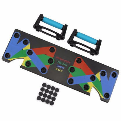 Support fitness avec codes couleurs pour exercices ciblés
