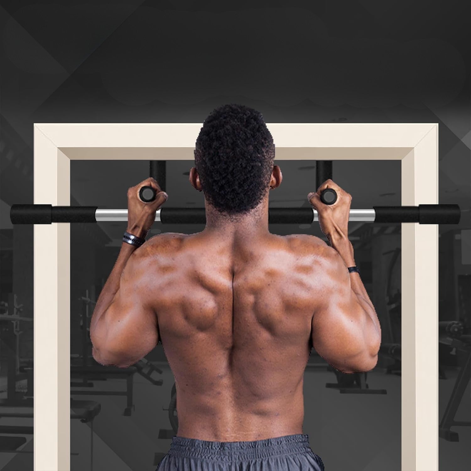 Barre de musculation ajustable pour bras et dos
